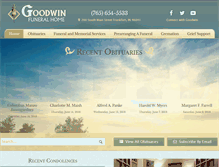 Tablet Screenshot of goodwinfuneralhome.com